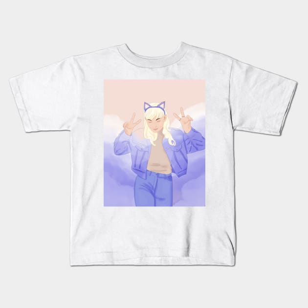 Charly Blue Kids T-Shirt by RosieAmberg